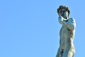 David statue at Michelangelo square in Florence Italy