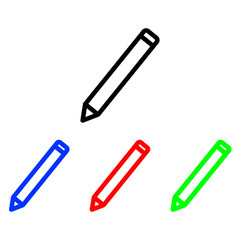 Pen glyph icon. Edit icon. Vector illustration