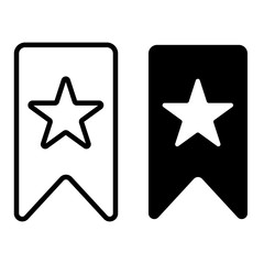 bookmark icon set. Vector illustration. Web icon