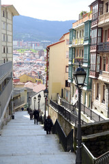 Fototapeta na wymiar Rue Calzadas de Mallona à Bilbao