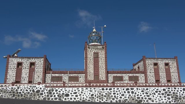 Leuchtturm, La Entallada, K&uuml;ste, Vulkank&uuml;ste, Fuerteventura, Sicherheit, Navigation, Schiffsverkehr, Insel, Vulkaninsel, Reise, Urlaub, Tourismus, 4K