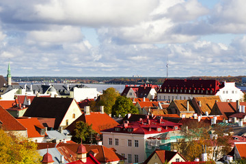  city view of old town of Tallinn, Estonia