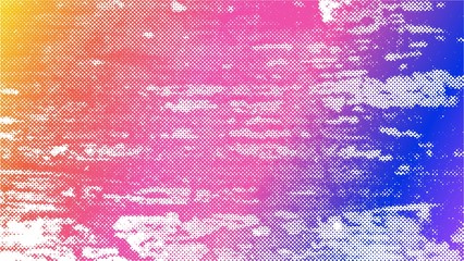 Grunge halftone texture of wooden surfaces. Scratches, stains, old paint. Color gradient. Vector illustration.