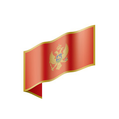 montenegro flag, vector illustration