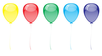 Set Balloons, Isolated On White Background. Vector Illustration. eps 10