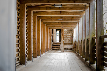 Corridor in medieval castle