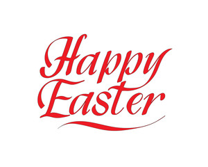 happy Easter Hand drawn calligraphy and brush pen lettering. design for holiday greeting card and invitation of the happy Easter day