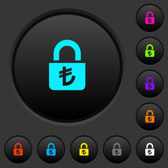 Locked lira dark push buttons with color icons