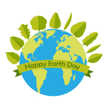 22 April Happy earth day vector design illustration