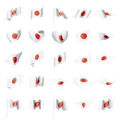 Japan flag, vector illustration