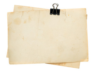 Old paper on white background.
