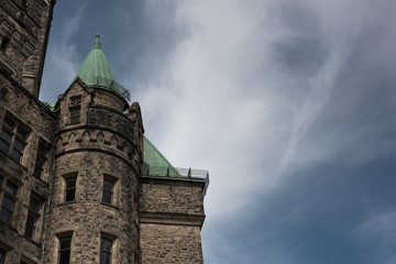 Ausschnitt vom kanadischen Parlamentsgeb&auml;ude in Ottawa, Kanada