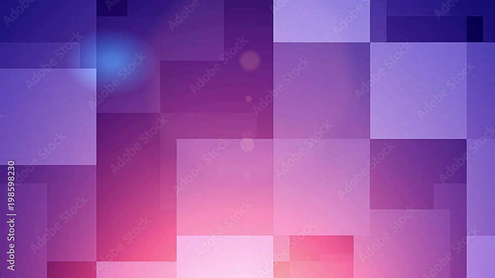 Poster a multidimensional 3d rendering of gleaming squares in the dark blue, red and white background. the 