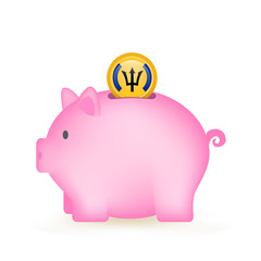 Barbados Flag Coin Piggy Bank Savings