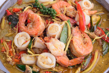 Stir Fried Squid and Shrimp Hot spicy Like tourists