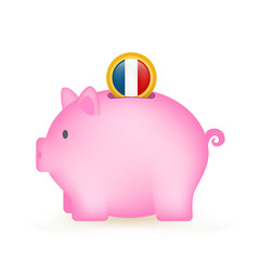 France Flag Coin Piggy Bank Savings