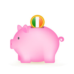 Ireland Flag Coin Piggy Bank Savings
