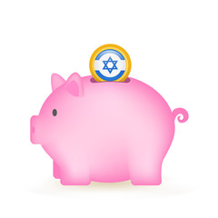 Israel Flag Coin Piggy Bank Savings