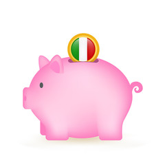 Italy Flag Coin Piggy Bank Savings