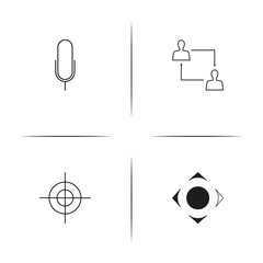 Web Applications simple linear icons set. Outlined vector icons