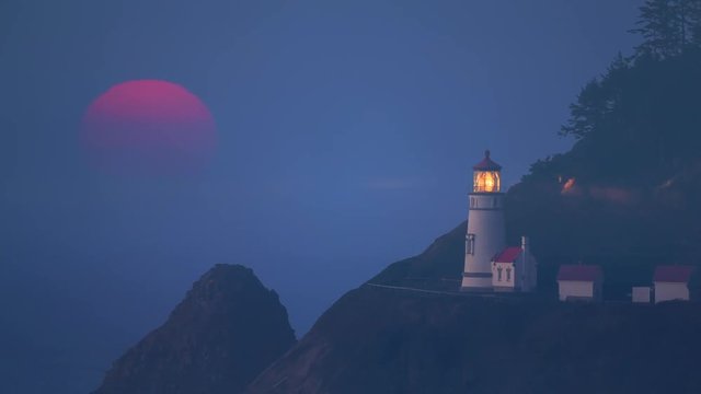 Mystic Sunset at Heceta Head Lighthouse, Oregon