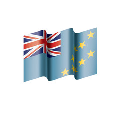 Tuvalu flag, vector illustration