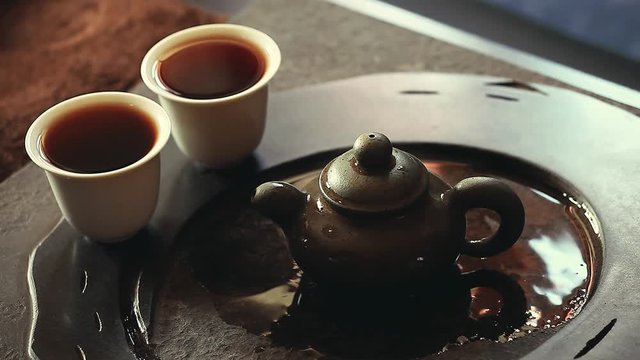 Black Chinese Tea footage