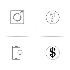 Internet Of Things simple linear icons set. Outlined vector icons