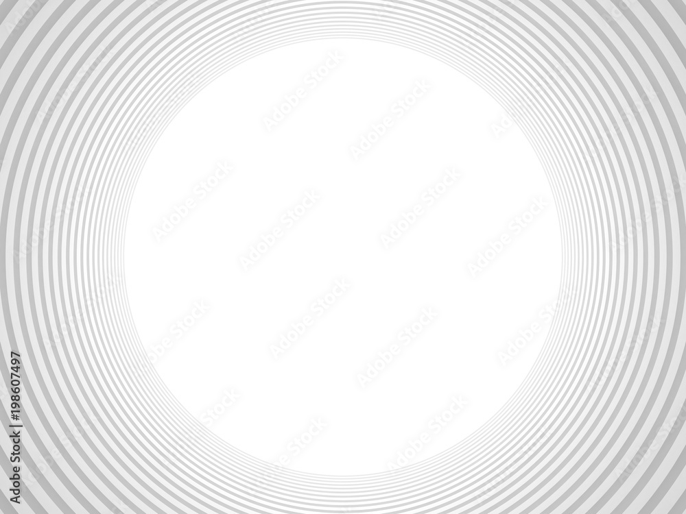 Aufkleber Abstract of white circle architectural pattern,Concept of future design of architecture,3d rendering	