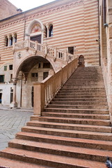 Fototapeta na wymiar Scala della Ragione in Verona, Italy
