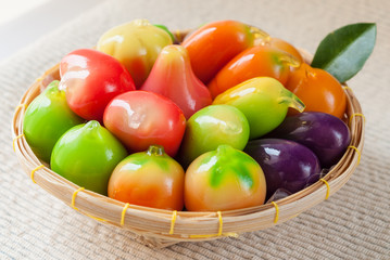 Marzipan fruits (Thai style dessert)