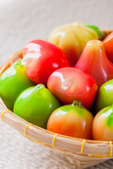 Marzipan fruits (Thai style dessert)