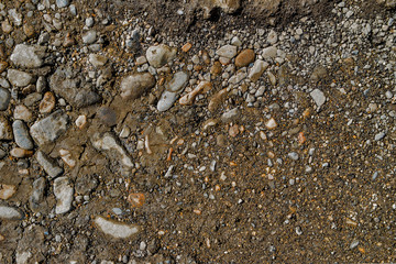 Rock background. Stony soil. Earth texture. Nature background. Ground and stones