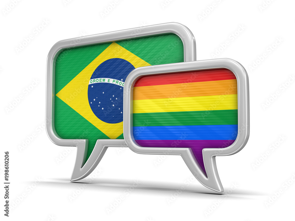 Poster speech bubbles with flags. image with clipping path