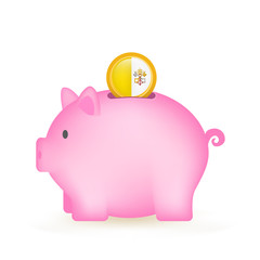 Vatican City Flag Coin Piggy Bank Savings