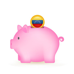 Venezuela Flag Coin Piggy Bank Savings