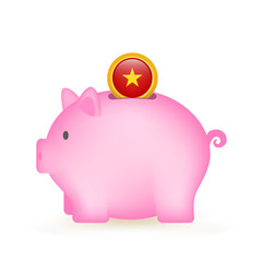 Vietnam Flag Coin Piggy Bank Savings