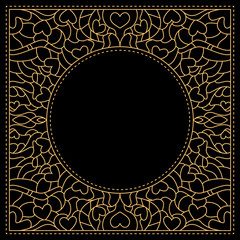 Luxury gold and black card template