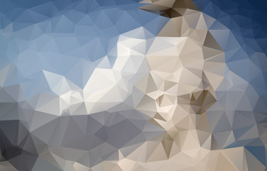 abstract irregular polygon background with a triangle pattern in full multi color - low poly