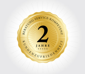 2 Jahre Kundenzufriedenheit Gold