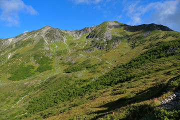 Naklejka premium 笠ヶ岳の登山道