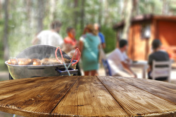desk of free space and grill time 