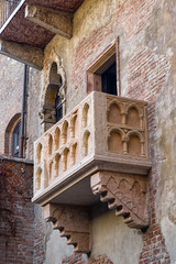Fototapeta na wymiar Juliet's Balcony at Verona - Italy
