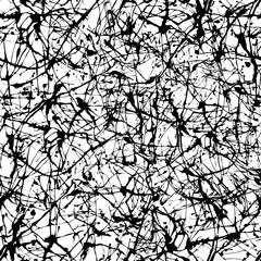 Vector ink brush strokes seamless pattern.