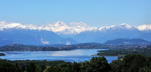 Varese Lake, Italy, Monte Rosa Mountain