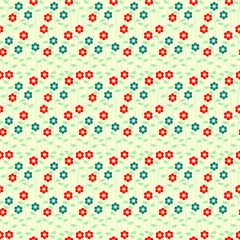 Vivid tiny flowers seamless pattern vector.