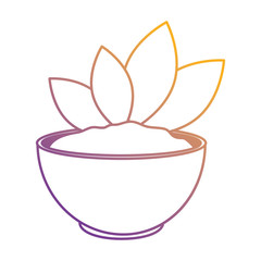 leafs plant in ceramic pot