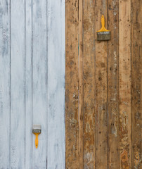 white painted old weathered wooden wall, wood texture, white wooden background