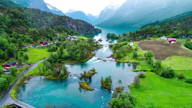 lovatnet lake Beautiful Nature Norway.