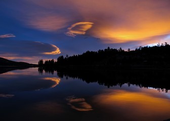 Sunrise at Big Bear Lake, California